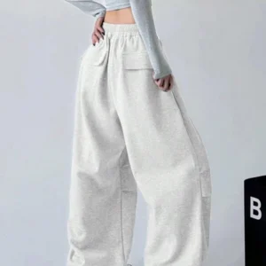 Sack Wide Leg Pants – กางเกงขากระบอกทรงกระสอบ เอวรูด