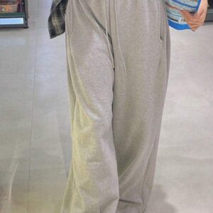 Solid Loose Jogger Fall – กางเกงจ็อกเกอร์สีพื้นหลวมฤดูใบไม้ร่วง