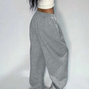 Solid Elastic Band Jogger – กางเกงวอร์มเอวยางยืดสีพื้น