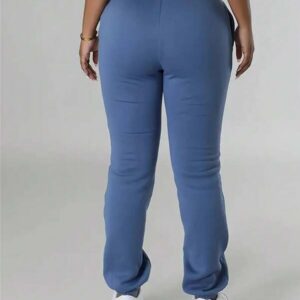 Roll Hem Drawstring Jogger – กางเกงวอร์มเชือกรูดขอบม้วน