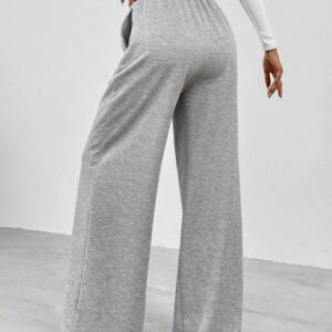 Contrast Wide High-Waist Pants – กางเกงขากว้างเอวกว้างสีตัดกัน